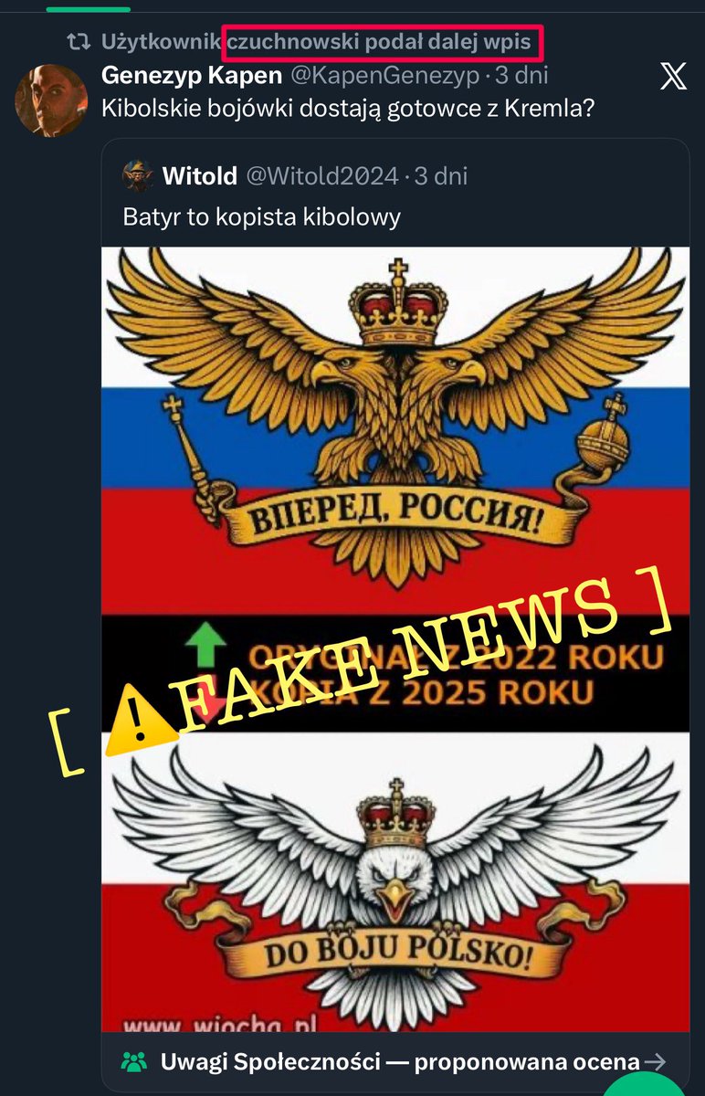 paweljablonski_'s tweet image. 🟥 Myśleliście Państwo, że w „Wyborczej” jest tylko jeden prorosyjski dezinformator?

Gdy w piątek go przyłapałem, @Bart_Wielinski wstydliwie skasował wpis i mnie zablokował.

Ale jego redakcyjny kolega @czuchnowskiw nadal rozpowszechnia dokładnie tę samą PROROSYJSKĄ…
