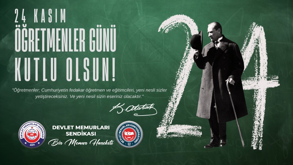 DMSendikasi's tweet image. Nesiller yetiştirmek üzere bir ömür tüketen Eğitim Ordumuzun neferleri başta Başöğretmen Mustafa Kemal ATATÜRK olmak üzere tüm öğretmenlerimizin &quot;24 Kasım Öğretmenler Gününü&quot; kutluyor, saygı ve sevgilerimizi sunuyoruz. 

#Öğretmenler
#24KasımÖğretmenlerGünü
#YeniNesilSendikacılık…