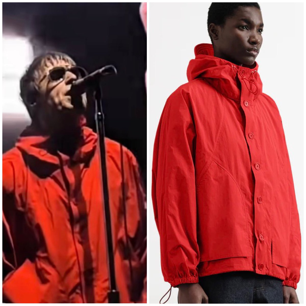 Liam Gallagher wears YMC Bonehead Jacket