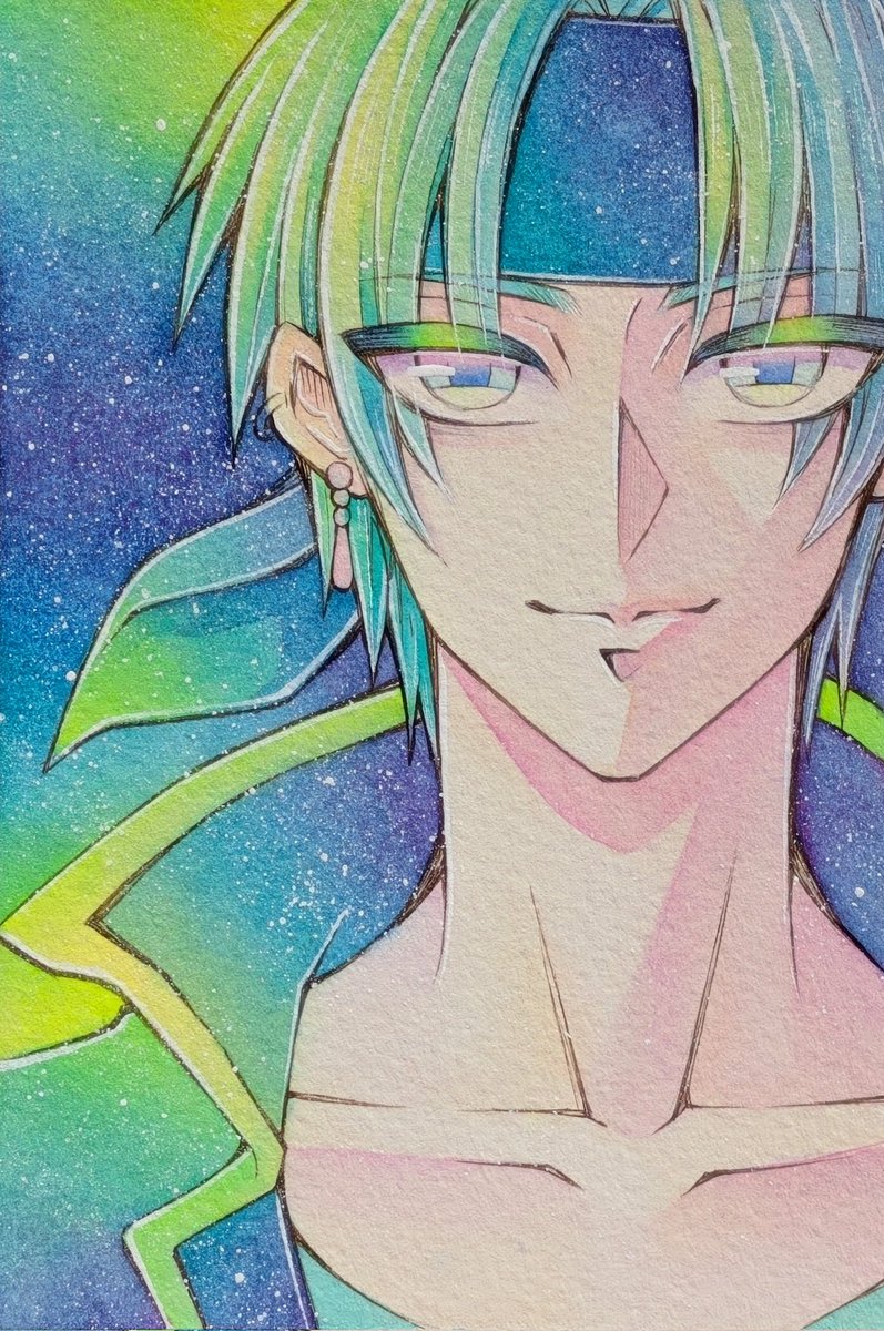 ロックお誕生日おめでとうー🎊

星月夜のイメージで…
ロックは数ある星々の中でも一際輝く一番星のような存在☆
これからもずっとずっと推し続けるぞー🥳✨
#lock_birthday_2025
#ロック誕生祭2025