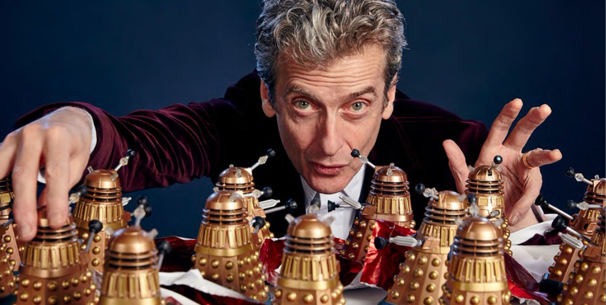 brinatello's tweet image. ✨ Daleks as toys are much more safer! 😂 Photos: #WilliamHartnell (#FirstDoctor) at home in 1965 with #LouisMarx Dalek toys and #PeterCapaldi (#TwelfthDoctor) doing a photoshoot for @RadioTimes 50 years later. 🥰💕 #DoctorWho #HappyDoctorWhoDay #DoctorWhoDay #DoctorWhoDay2025 ✨