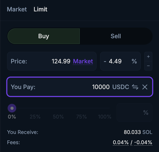 Mooncake 上杠杆选项的另一视图