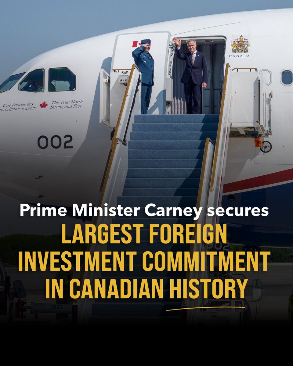 For CONs keeping score, Mark Carney just secured the largest foreign investment in Canadian history.  So, what was ALL this talk of no accomplishments?  This after 7 months in office.  We anxiously wait for Poilievre to accomplish 1 thing after 21 yrs in office, 9 yrs as govt. 🙄