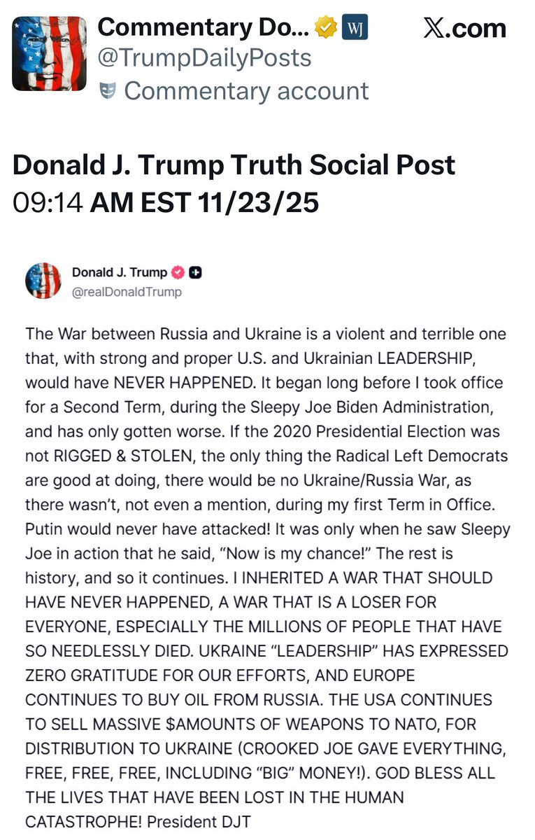 JoyceWhiteVance's tweet image. This war is not about Donald Trump. It’s about Russian aggression, which he now seeks to reward, contrary to Ukrainian, European, and American interests.
