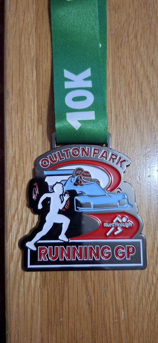 Geraint207's tweet photo. Another medal to add to the collection. Tough one today in changeable weather conditions.
#10k
#OultonPark
#Runthrough https://t.co/RIqf4sUeVd