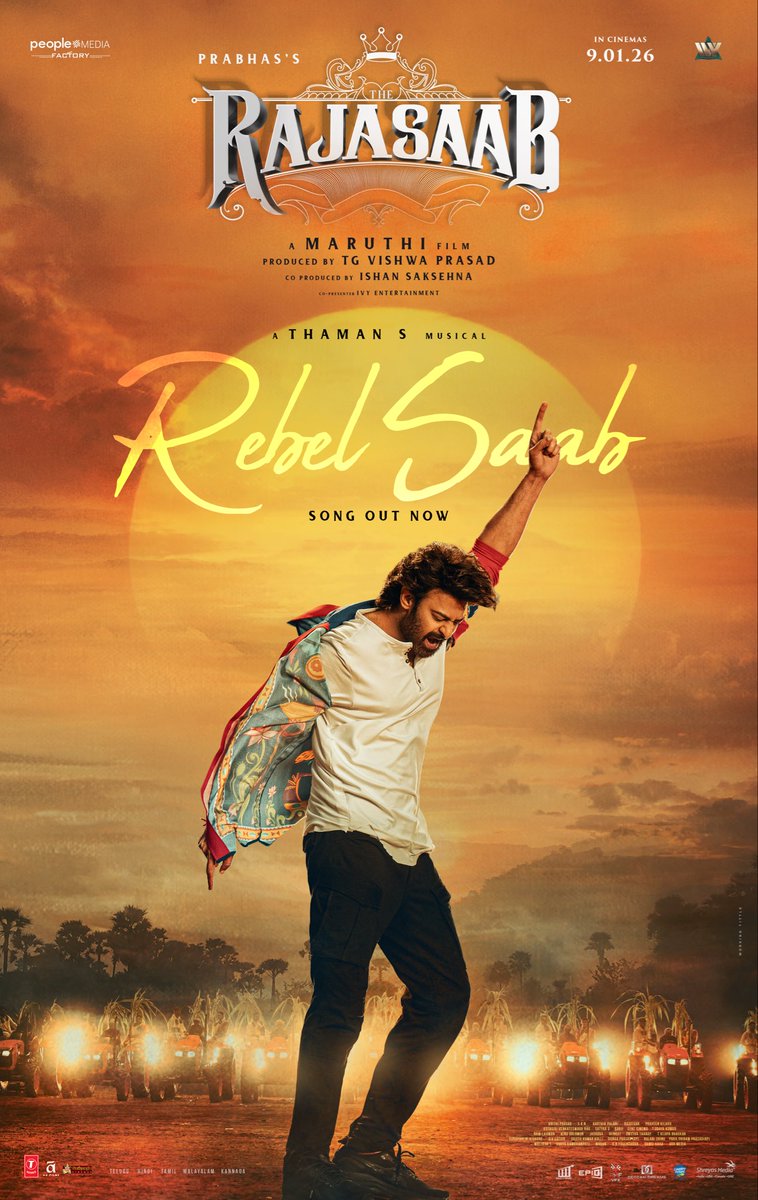 #RebelSaab HAS ARRIVED 🔥

What SWAG sirrr! 🔥🔥🔥

▶️ youtu.be/k3p8CIZWFww

A <a href="/MusicThaman/">thaman S</a> musical vibe 🎧

#TheRajaSaabOnJan9th 
#TheRajaSaab #Prabhas <a href="/DirectorMaruthi/">Director Maruthi</a> #RiddhiKumar <a href="/vishwaprasadtg/">Vishwa Prasad</a> <a href="/peoplemediafcy/">People Media Factory</a> @SKNOnline #KrithiPrasad <a href="/AAFilmsIndia/">aafilms</a> <a href="/ivyofficial2023/">Ivy Entertainment Offical</a>