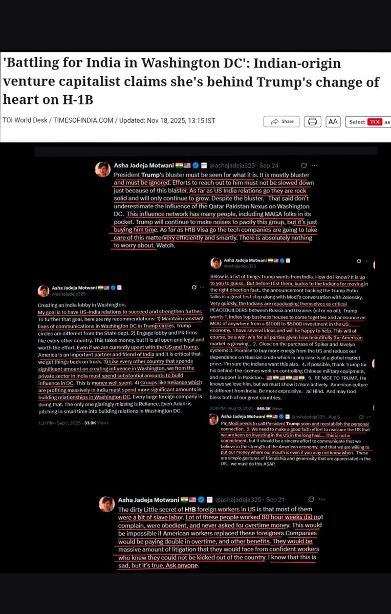 amandalouise416's tweet image. 🚨 NEW WND EXCLUSIVE DROPPING SOON 🚨

I pressed pause posting on the labor-cartel expose (going live next week) to investigate something even more urgent:

🚨Trump’s sudden H-1B reversal: How an India-linked power broker in DC claims to dictate U.S. policy for India

A Silicon…