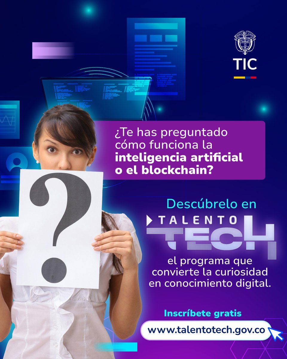 TalentoDigCol's tweet image. 🌎 El futuro digital de Colombia se construye con cada #CampistaTECH que decide aprender, compartir y crecer. talentotech.gov.co 
#TalentoTECH
#ConDignidadCumplimos fortaleciendo el talento que impulsa la transformación digital.
