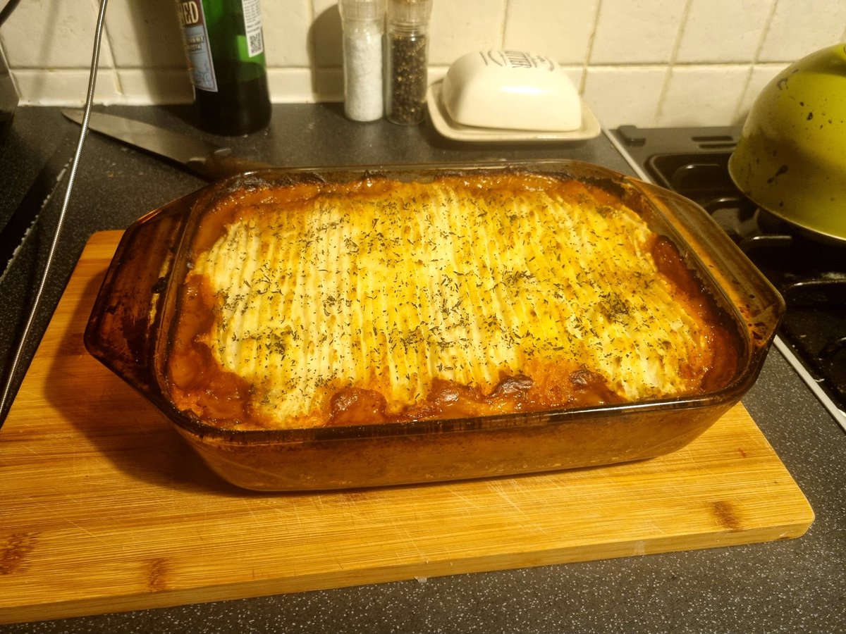 Gamekeeper's Pie. 

Made by my partner 😎