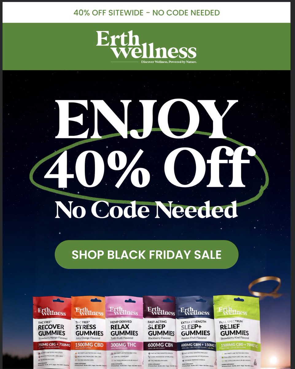 Black Friday has started at Erth Wellness!!

erthwellness.com/?p=yDW9B9fBE