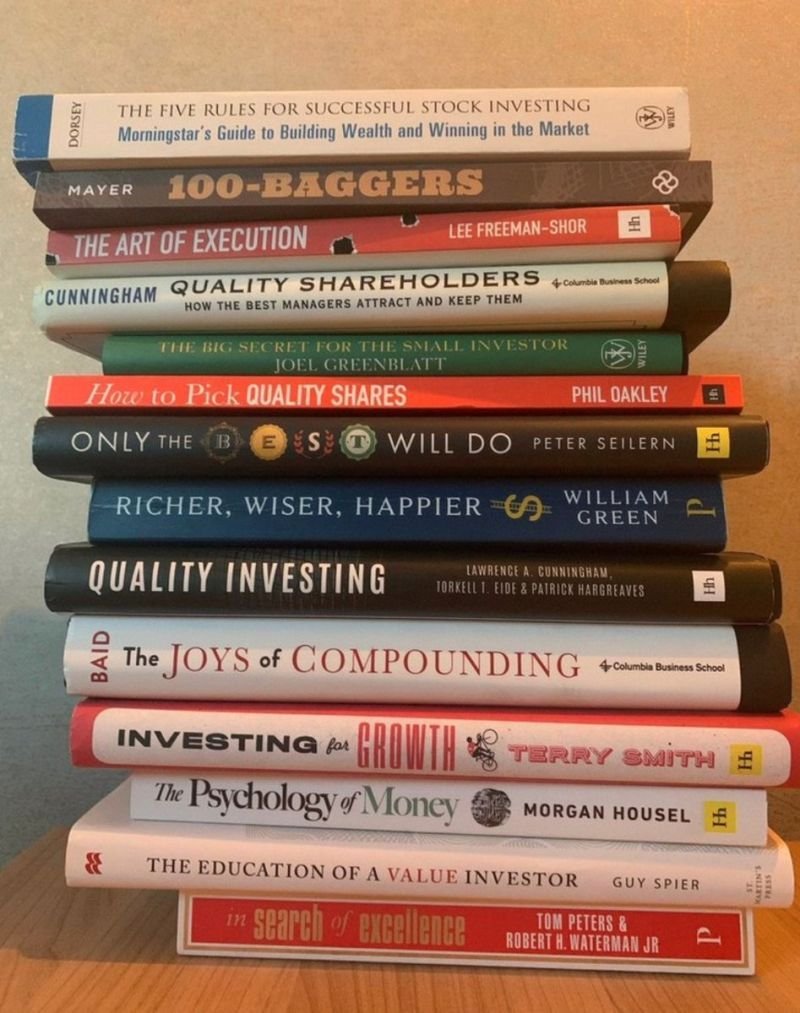 QCompounding's tweet photo. The only books you'll need to become a Quality Investor https://t.co/5MMRuTRmSQ