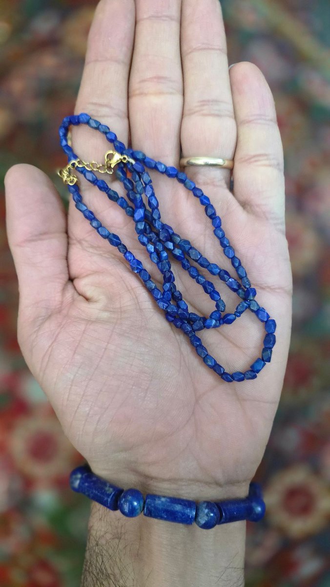 گردنبند لاجورد چندوجهی 🥰