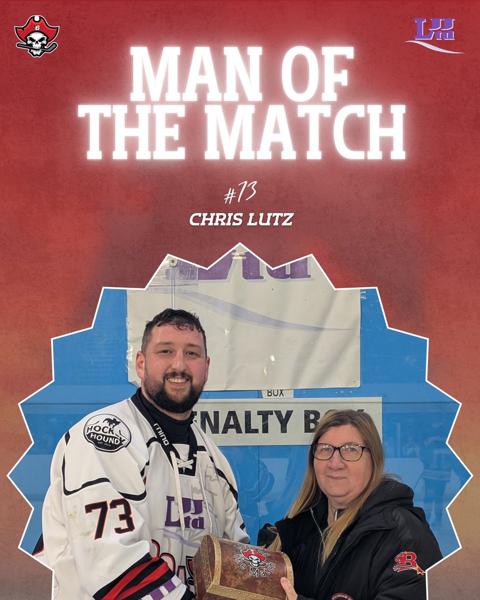 BuccaneersNIHL2's tweet image. MAN OF THE MATCH ✨

☠️ 73 Chris Lutz
🦁 28 Jake Fisher

#AllAboard #UpTheBuccaneers #UpTheBuccs #UTB #NIHL2 #IceHockeyUK #BillinghamBuccaneers #Teesside