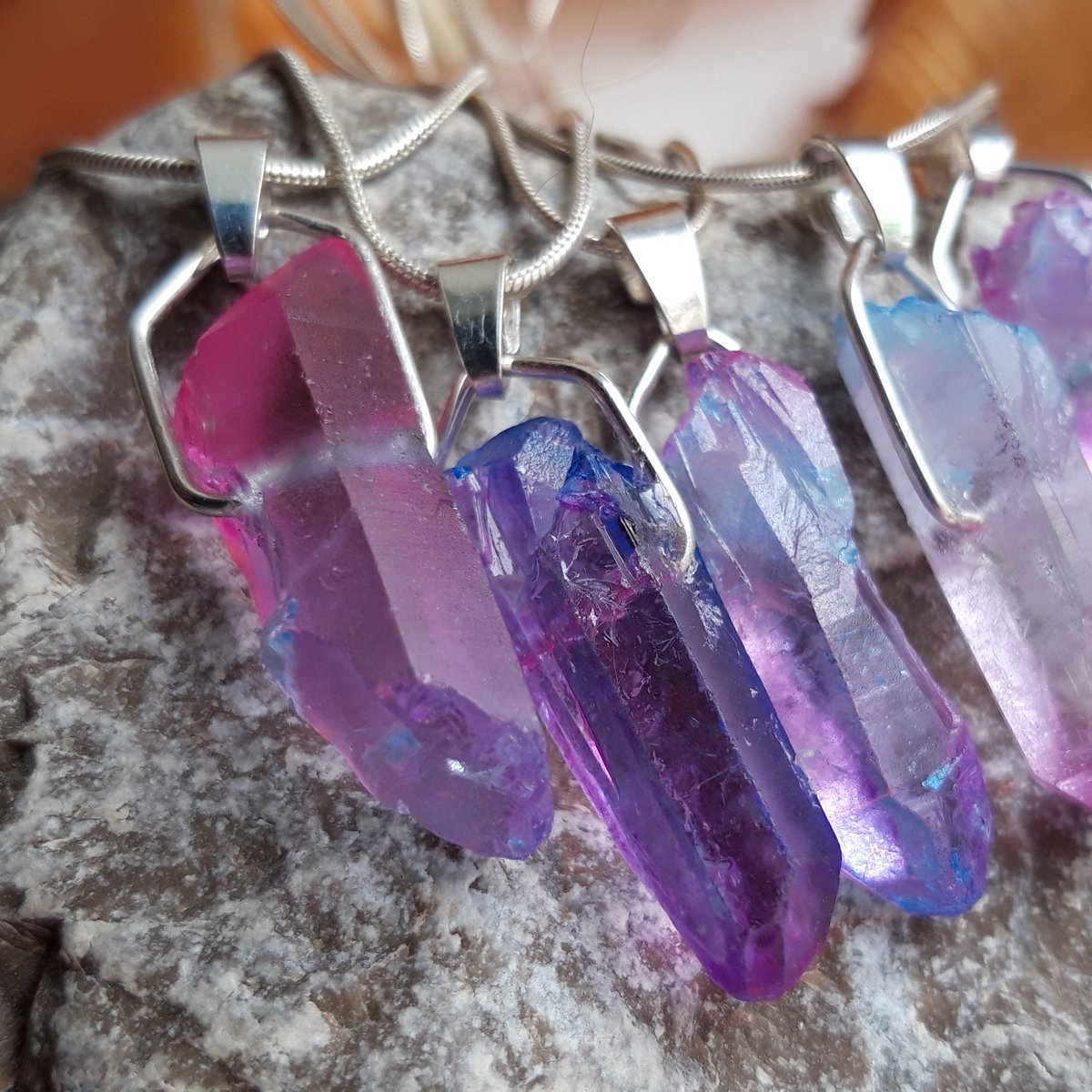 These are very pretty crystal necklaces. Handmade silver fittings to ensure that the crystals are balanced and hang lovely and straight etsy.com/uk/listing/714… #earlybiz #shopindie #mhhsbd