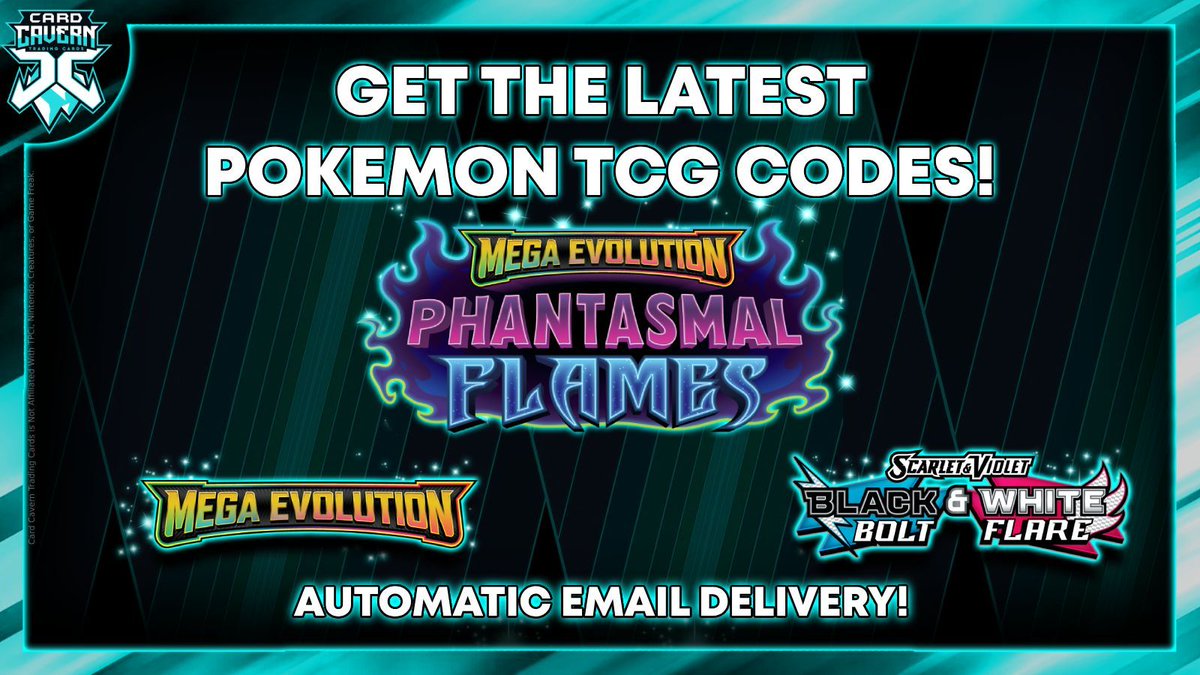 Get Your Pokemon TCG Live Codes Today! 🛒✨

Shop Here ▶️ CardCavernTCGs.com

#Pokemon #PokemonTCG #PokemonCards #PrismaticEvolutions #PTCGL #PokemonTCGLive #MegaEvolution #PhantasmalFlames