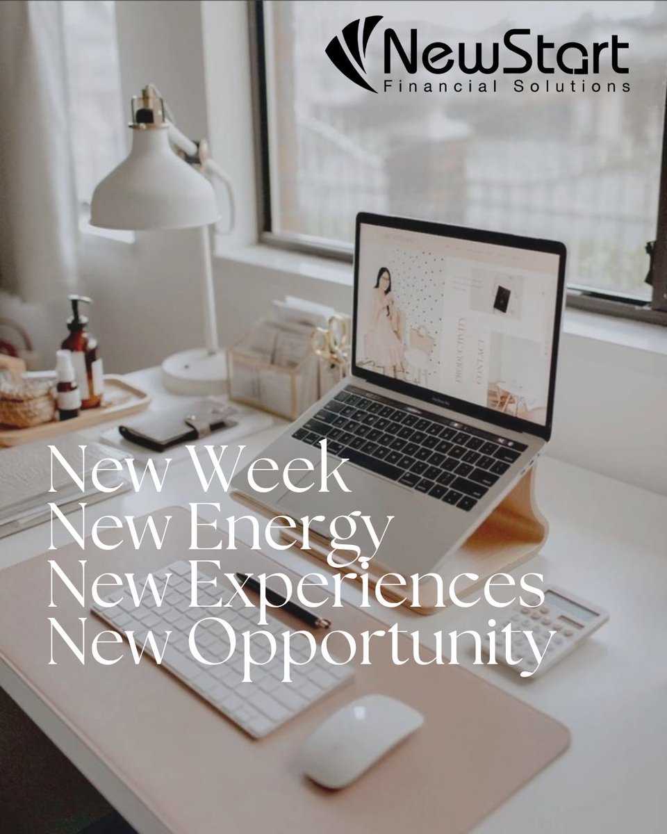 NewstartFin's tweet image. 🏦 Monday Motivation
New Week ✨
New Energy ⚡
New Experiences 🌟
New Opportunity 💪
#MondayMotivation #goalgetter #gogetter #Monday #reset #recharge