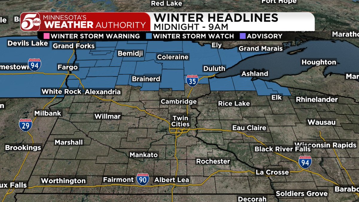 Winter Storm Watches have been issued for parts of the area. More updates to come as the system gets fine tuned.