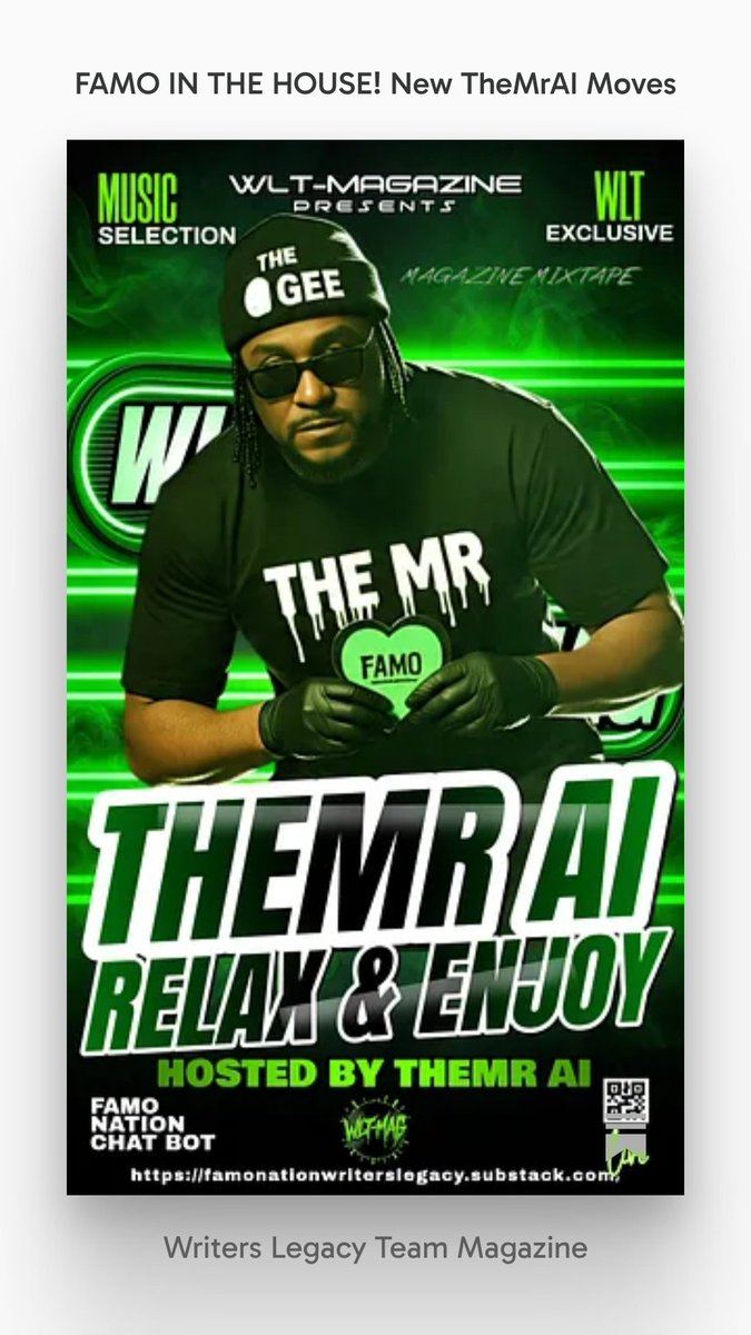 cover_heat's tweet image. FAMO IN THE HOUSE! New TheMrAI Moves! #TheMrAI #musicindustry #ChatBot  open.substack.com/pub/famonation…