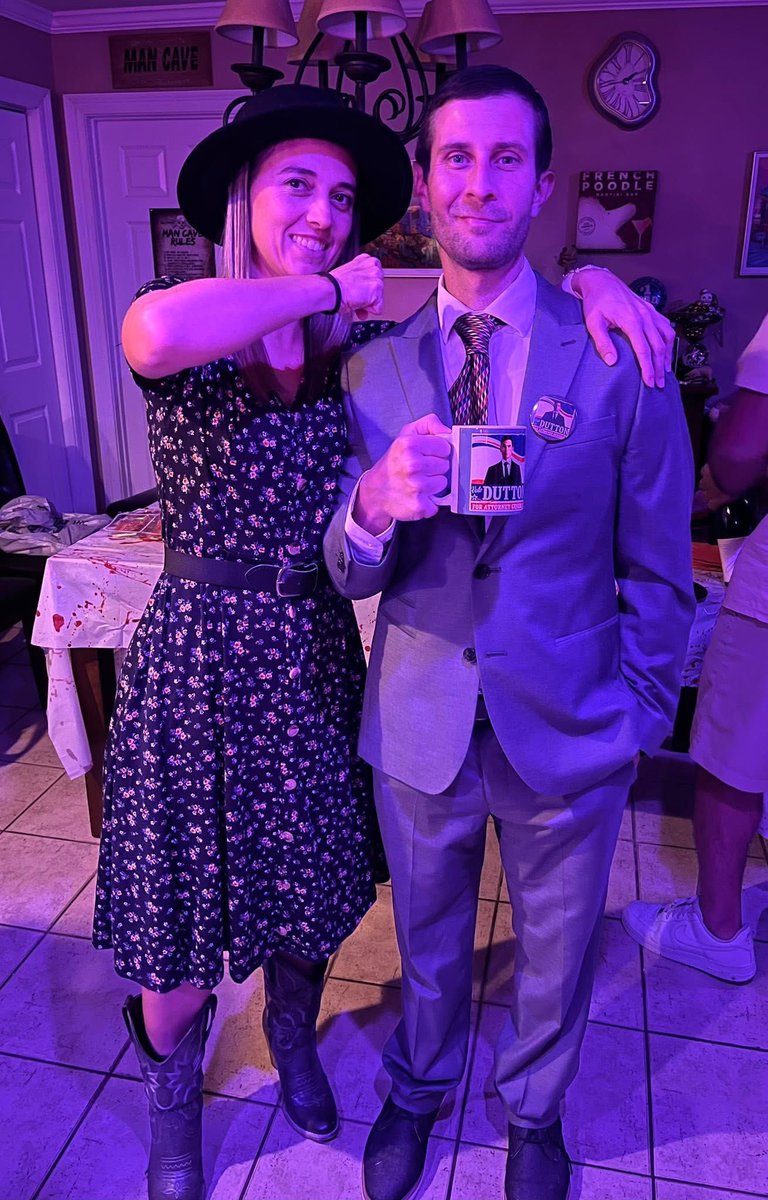 WagonsWast21781's tweet photo. Sean’s #Halloween Party was discussed, previously, and costumes were finally revealed. @TravisOLPC28 went as #IrvBlitzer from #CoolRunnings, @CounselorTodd as #JamieDutton from #Yellowstone, Sean as Player 67 from #SquidGame, and Russ as Guy-Manuel de Homem-Christo from #DaftPunk https://t.co/nYefxN4uWL
