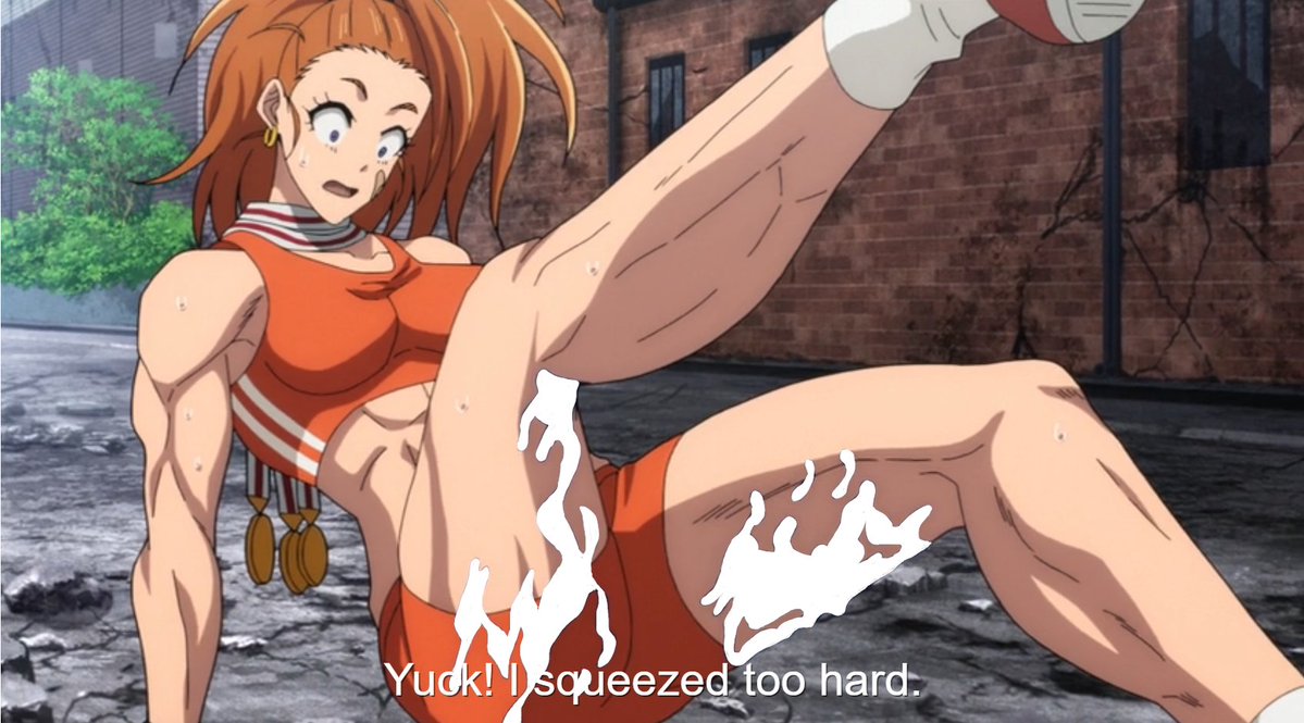 SlyPerformer's tweet image. Chinese censorship for the monster blood of the one punch man episode.