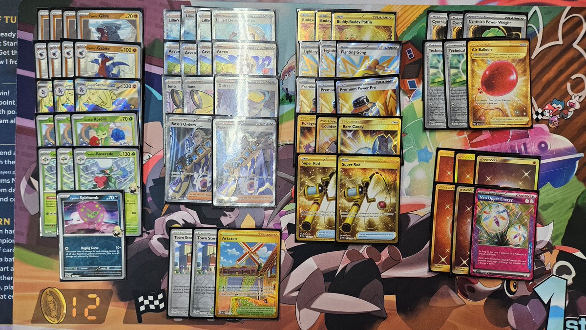 Ya boy won a League Challenge today with Cynthia's Garchomp!

I probably wouldn't bring this to a larger event but it's too fun not to bring out for something smaller. List felt okay but still on the fence about a couple cards.