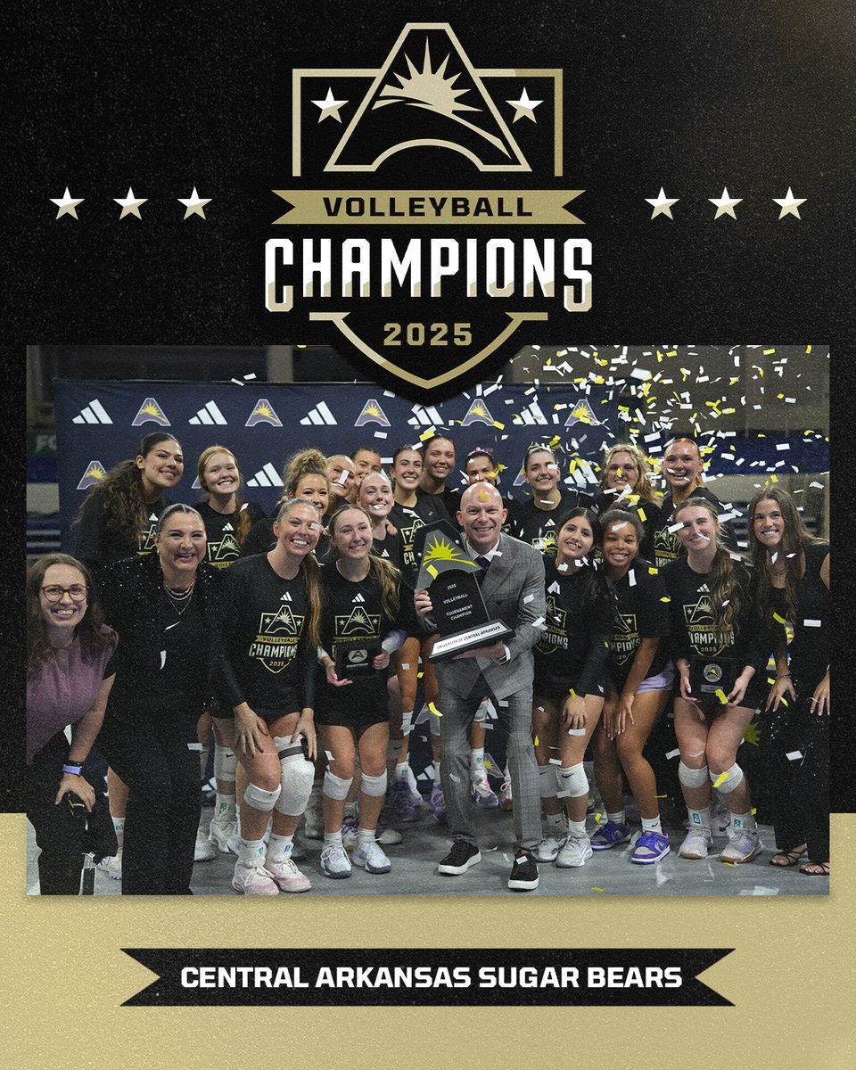 ASUNSports's tweet photo. 𝟚𝟘𝟚𝟝 𝔸𝕊𝕌ℕ ℂ𝕙𝕒𝕞𝕡𝕚𝕠𝕟𝕤
@ucavball x #ASUNVB🏆 https://t.co/X4C7clEjzK