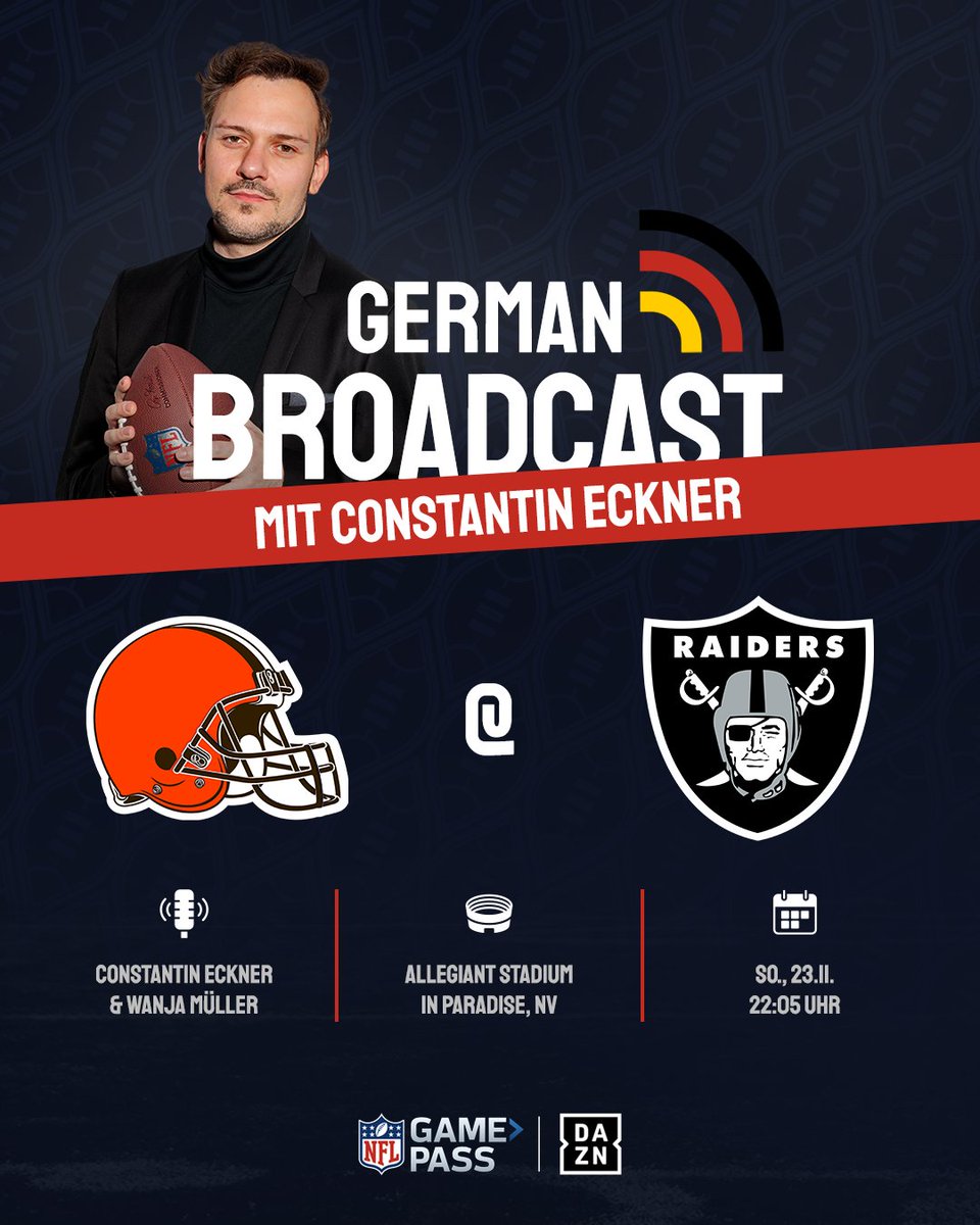 Der vielleicht kontroverseste Quarterback der NFL gibt heute sein Startdebüt. Shedeur Sanders spielt auswärts in Las Vegas. Aber wie gut ist er wirklich? Wir finden es heraus im #NFL Game Pass. #CLEvsLV #DawgPound  

dazn.com/de-DE/fixture/…