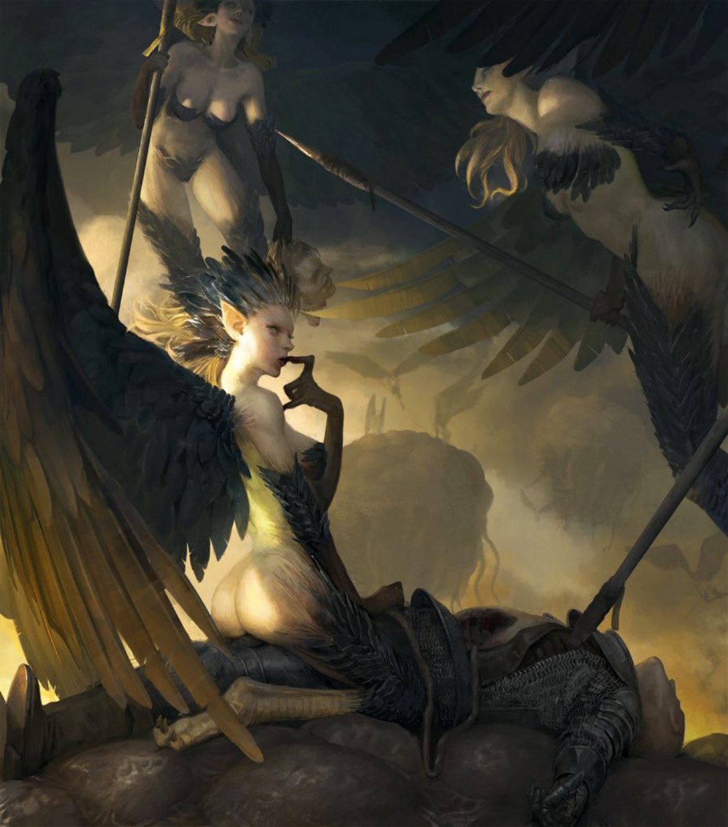 cimerians's tweet image. &quot;Harpy&quot; by artist Sangsoo Jeong
#fantasyart