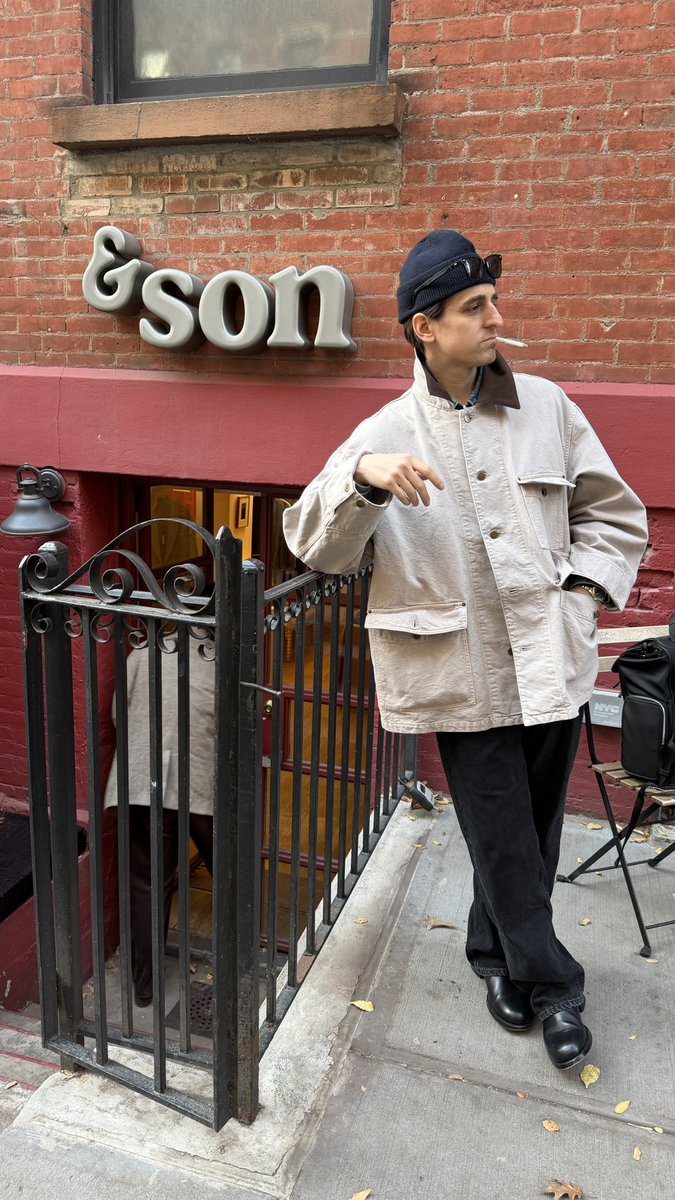 jakewoolf's tweet image. Wanted the $5000 Prada Carhartt jacket but copped this $700 one from Uru instead. Honestly fits better than the Prada and now I have $4300 for other jawnz