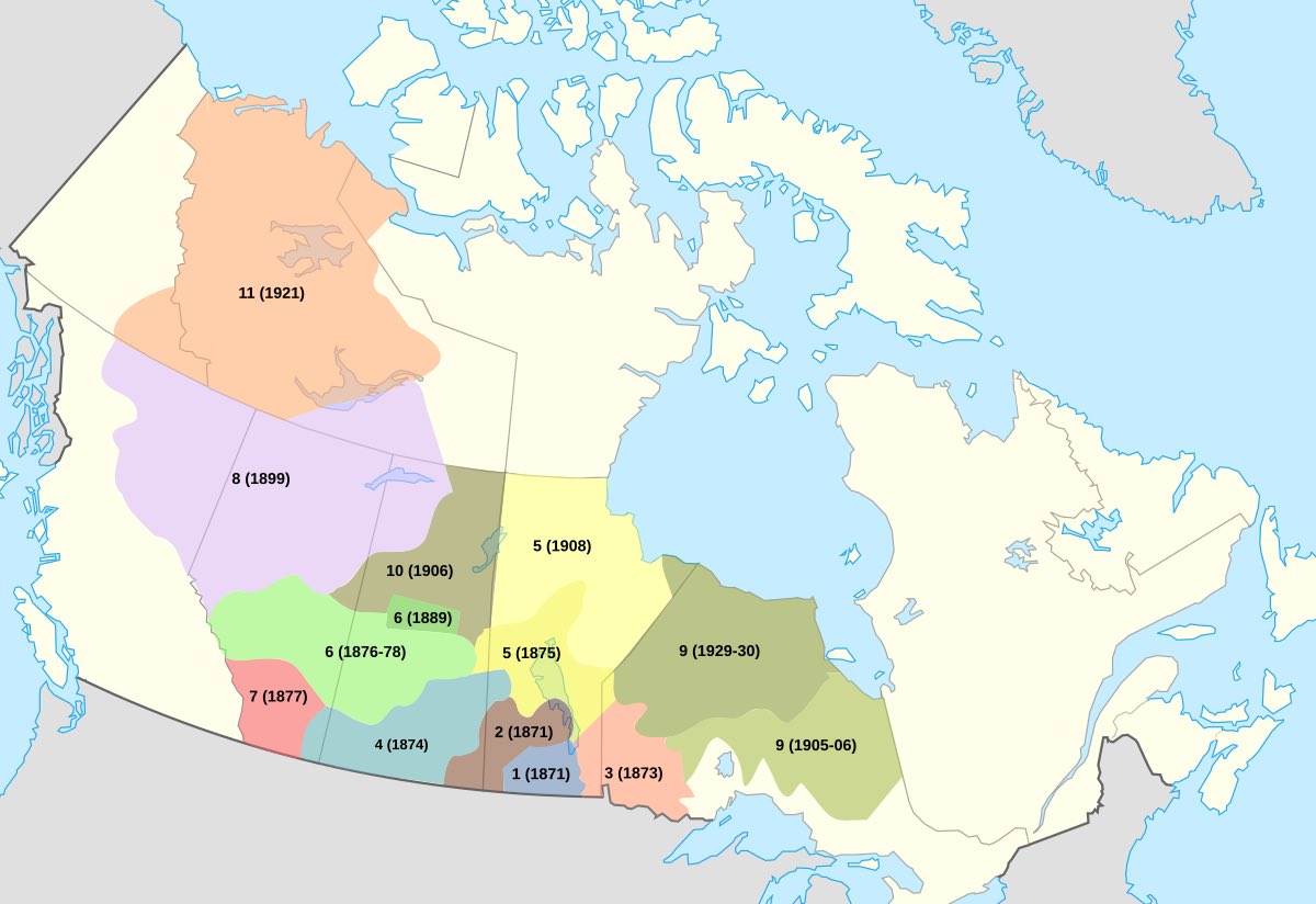To the nervous nellies wringing hands and those speaking against BC treaties for political gain, here are treaties across Canada.
Life went on there and then.  Life will go on in BC too.
