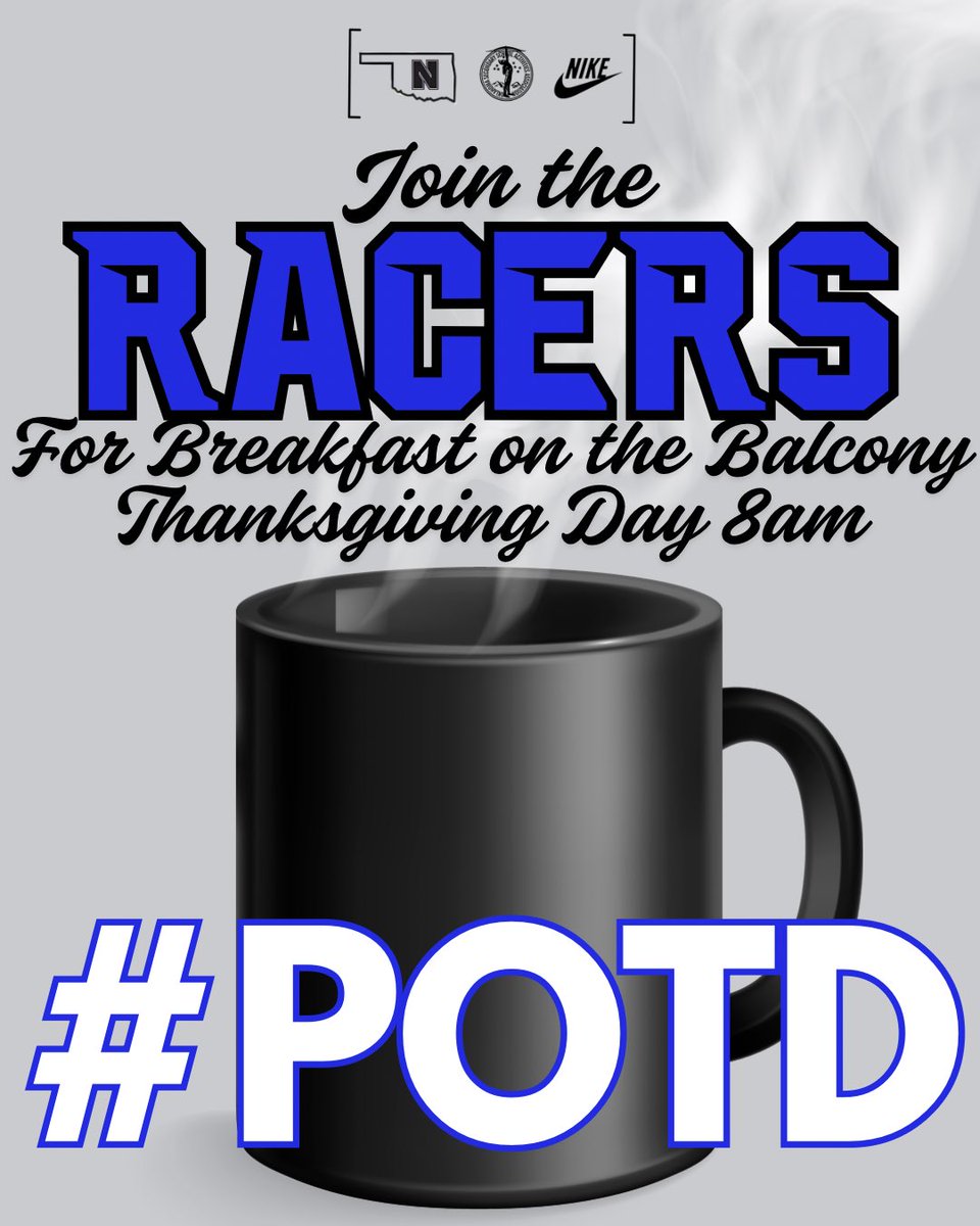 There is a lot to be thankful for this year… Including the Racers playing in the State Semi-Finals! We hope to see you at ‘Breakfast on the Balcony’ on Thanksgiving Day at 8am! 

#POTD #AllN 

🏁🏁🏁🏁🏁