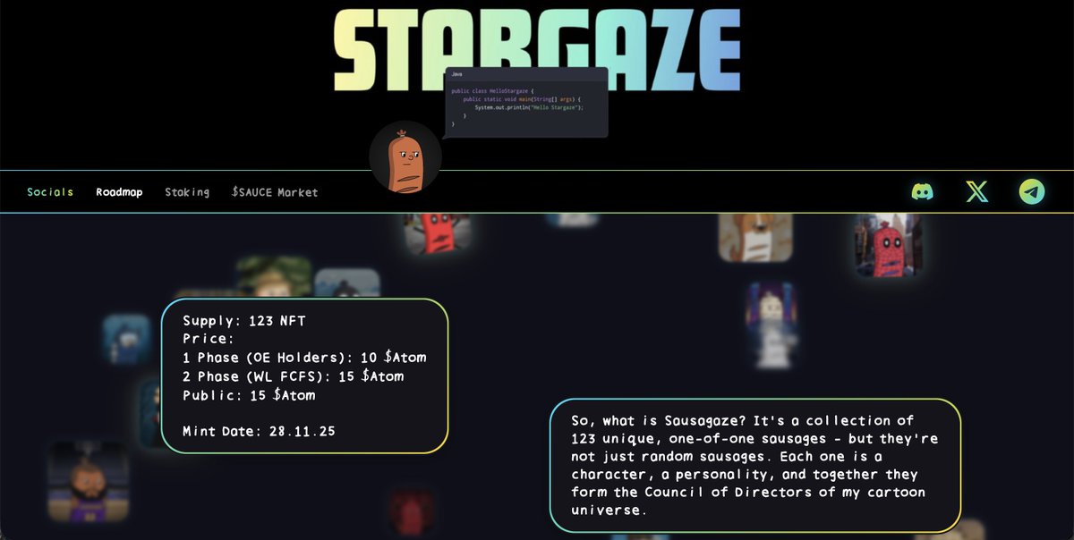 BREAKING: Our official website is now live 📢

➡️ sausagaze.pics ⬅️

Cartoon sausages have entered the internet and present own roadmap 🛣️