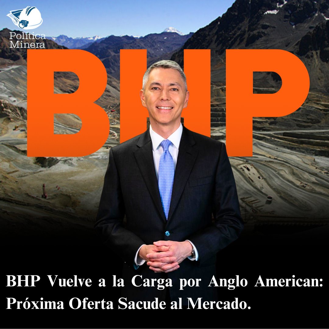 BHP Vuelve a la Carga por Anglo American: Próxima Oferta Sacude al Mercado.⛏️🚨

#minería #cobre 

Más información en:
politicaminera.com/post/bhp-vuelv…