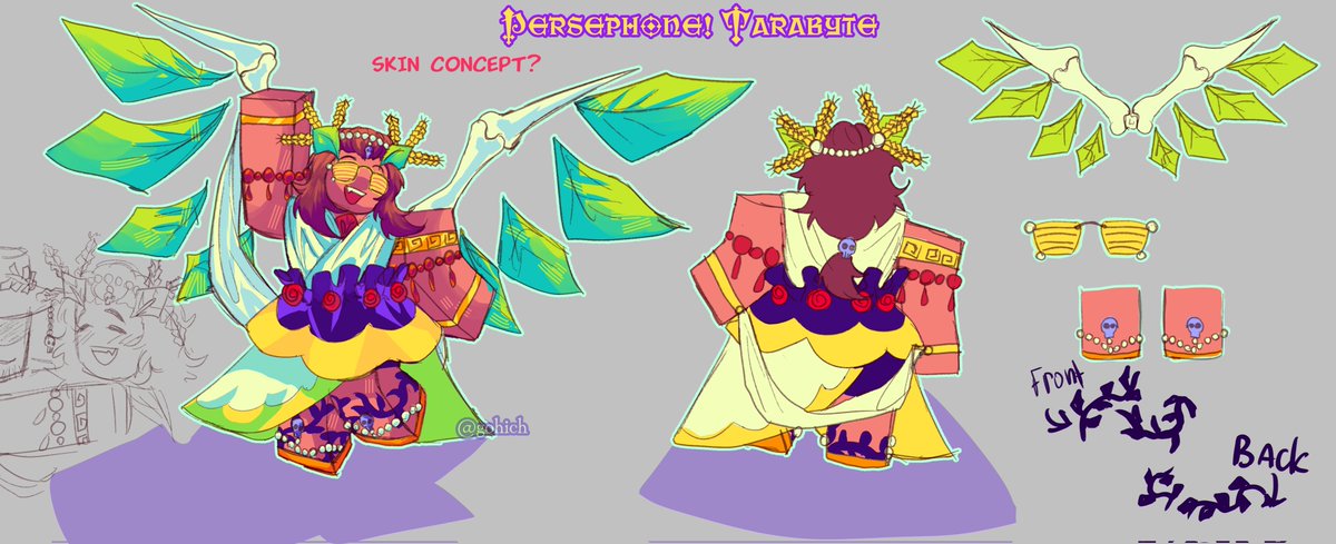 gohich_dead's tweet image. Sorcus and Tarabyte skin concept idea with Hades and Persephone ::3
#terminationprotocol #tpc