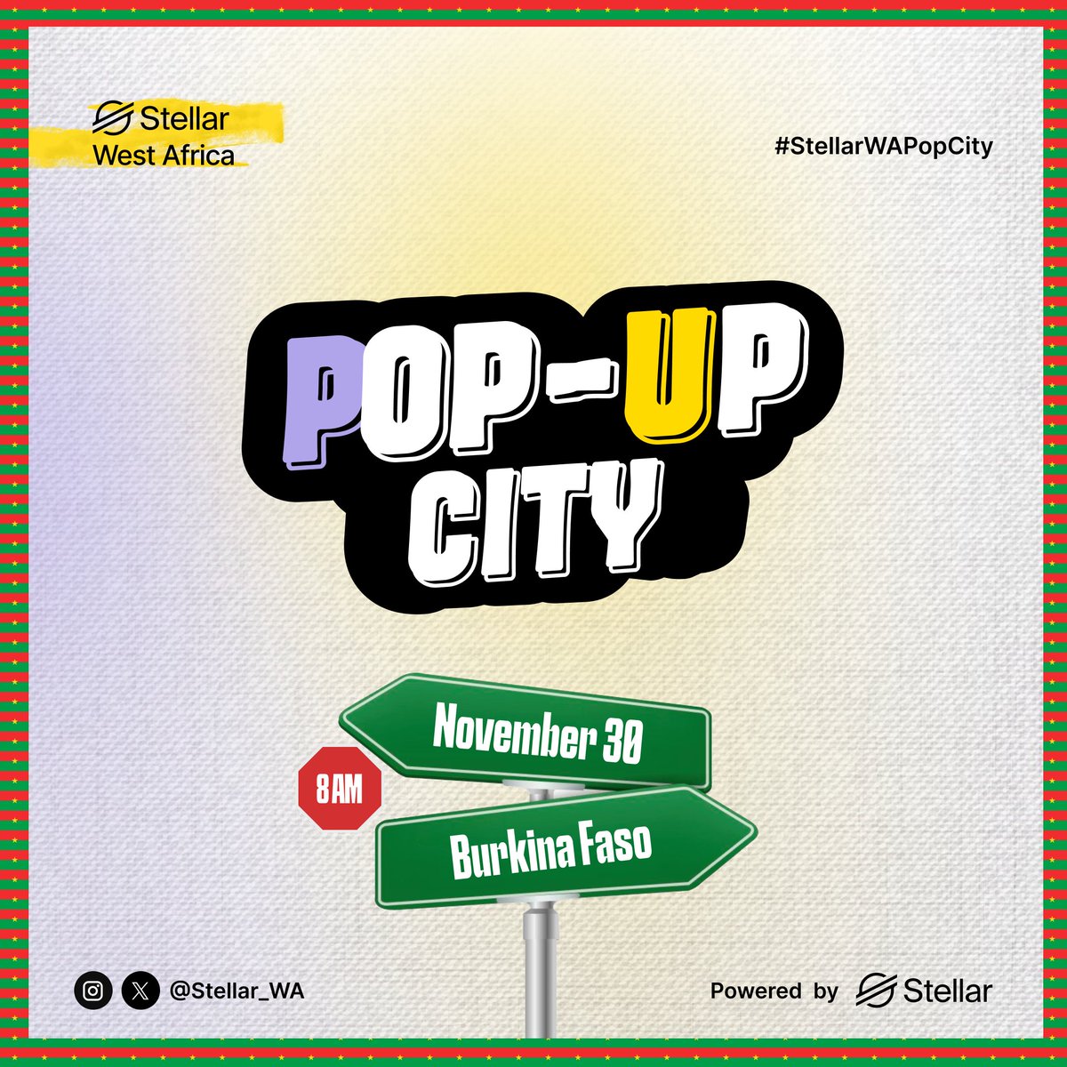 🇧🇫 Burkina Faso

📅 Date: Sunday, November 30th, 2025
🔗 Register: luma.com/wrh0nxnu

A space for collaboration, exploration, and building real-use digital solutions.