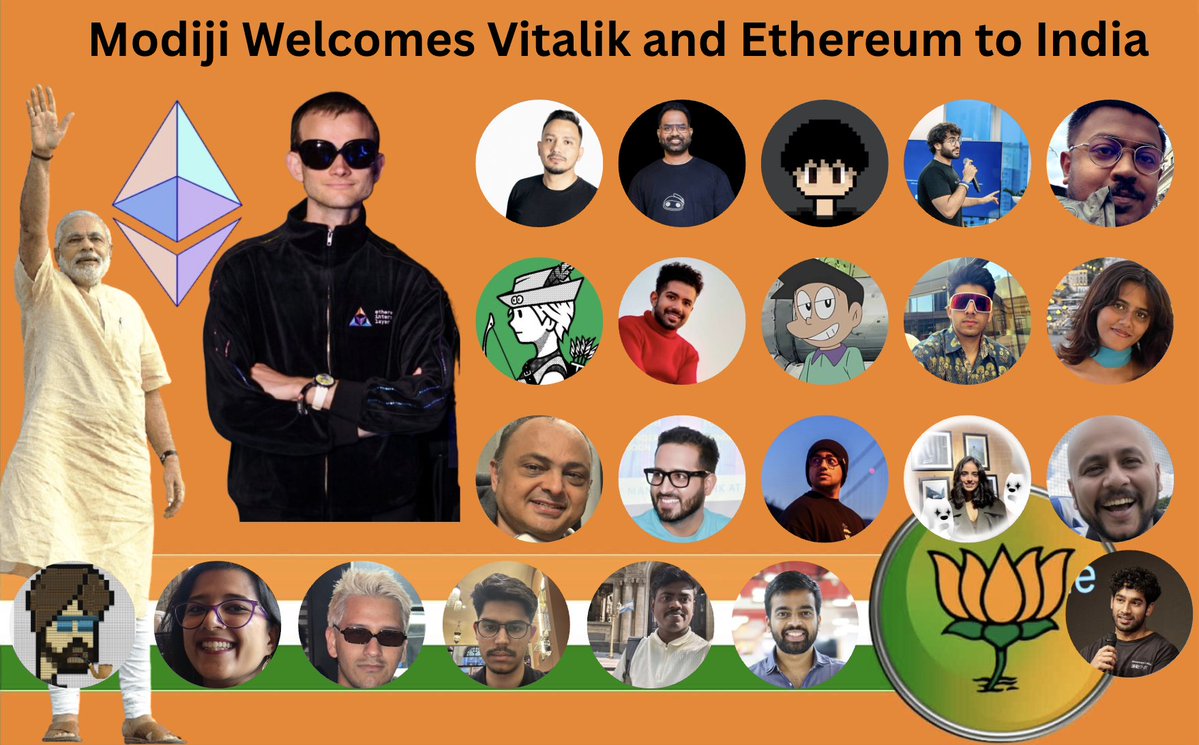 naruto11eth's tweet image. Prime Minister Narendra Modi welcomes @VitalikButerin and @EFDevcon to India in 2026 with their mighty party workers operating Crypto IT Cell of BJP.