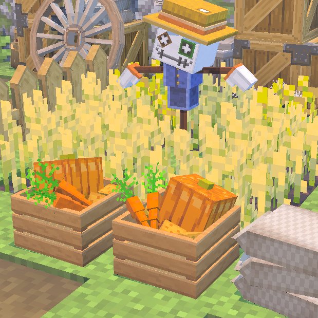 pleinair1212's tweet image. 毎日新ブロック追加148日目【採れたて野菜】   
 #Minecraft #Blockbench
