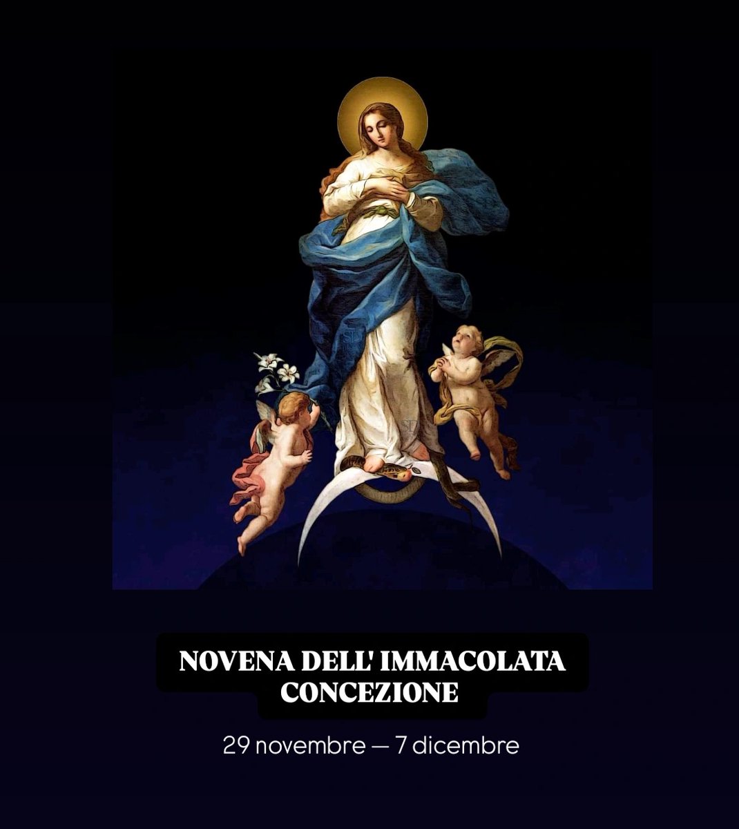 SiateSanti's tweet image. NOVENA DELL' IMMACOLATA 

7/9

“Allora Maria disse: Avvenga per me secondo la tua parola. E l’Angelo partì da lei.” (Lc 1, 38)

La Vergine Maria vive fidandosi di Dio in tutto e per tutto. Ecco il segreto della vita. Può tutto chi si fida di Dio in tutto. Chiediamo all’Immacolata…