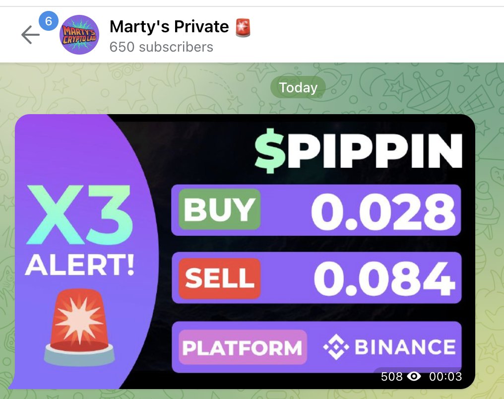 martyscryptolab's tweet image. $PIPPIN x3 signal successfully hit the target! Entry at $0.028 → Exit at $0.084. 🚀

#PIPPINUSDT #PIPPIN