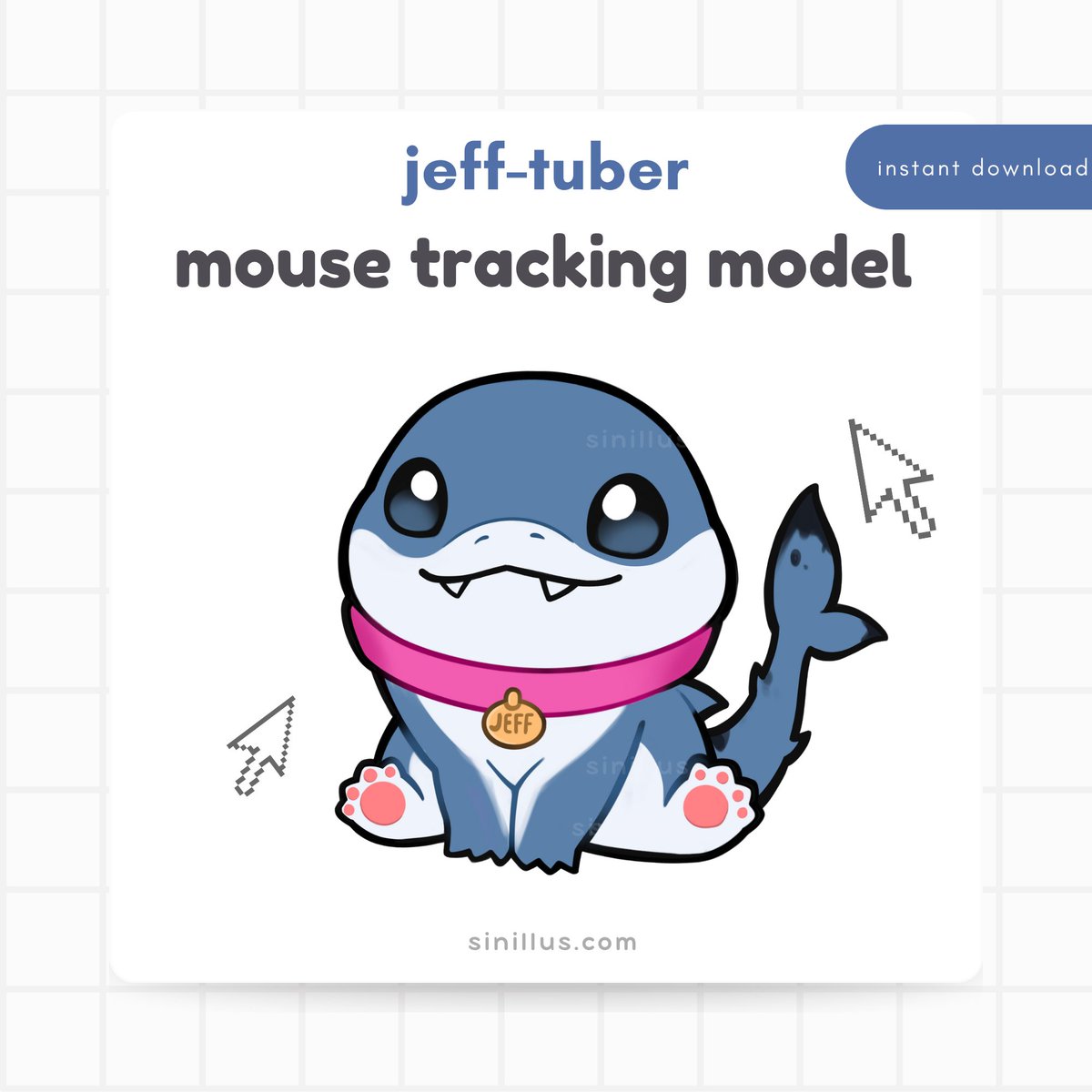 sinillus's tweet photo. ⌞ P2U Mouse Tracking Model Jeff 🦈⌝

→ works with vtube studio 
→ comes with a setup guide pdf

rig by @.eaglovic

likes &amp; shares help a lot, thank you sm 💖

#jeff #marvelrivals https://t.co/g37XtFdrRh