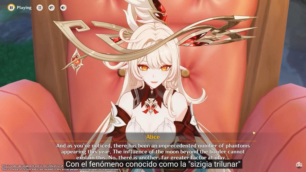 HablemosGenshin's tweet photo. La puerta de Khaenri'ah, la isla sin nombre, Alice y las fronteras de Teyvat, la mención a "una nueva zona en Mondstadt"... Los aficionados al lore vamos a comer super bien 👏👏 https://t.co/q9Oxvwz74D