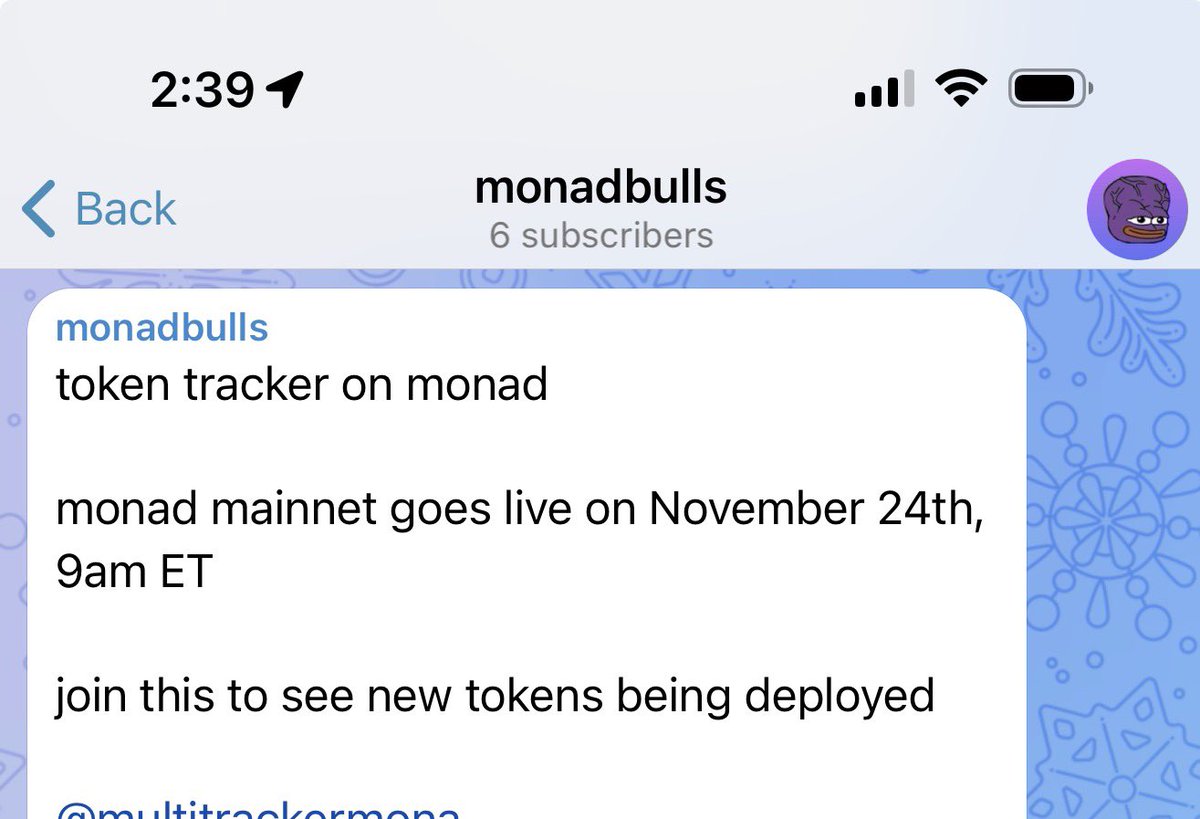 monad mainnet goes live in 17 hours 

make sure you join my TG 

t.me/monadbulls
