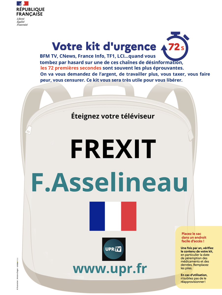 PatriceCali's tweet image. Votre kit d&apos;urgence :