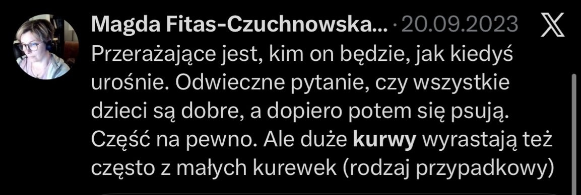 Mocne 8/10 w skali grażynkowego sekciarstwa.
