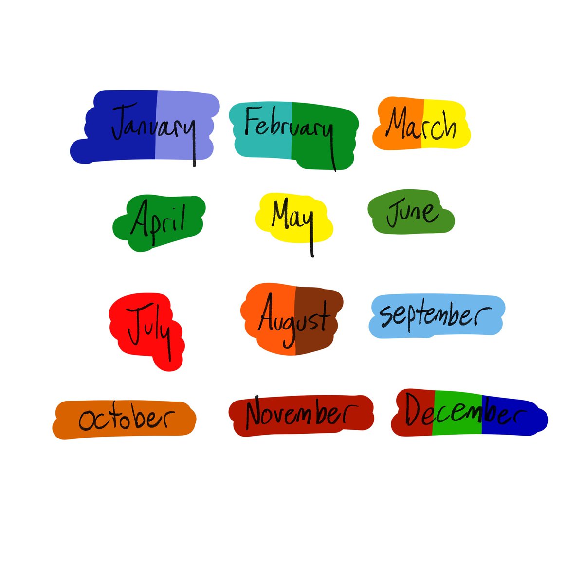 PackingPeanuts7's tweet image. Mine I think. 
I also associate colours with specific letters and numbers.