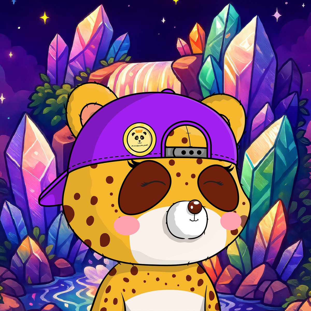 PandaPump_'s tweet image. PandaPals adoption of the day (AOTD) -- Cheetah Pandarina! Congratulations to @builtbyBrand0n on officially joining of the PandaPals Family!

Background: Crystal Falls
Back: None
Aura: None
Skin: Animal Print - Cheetah
Face: Expression - Cute
Head: Backwards Sports Cap -…