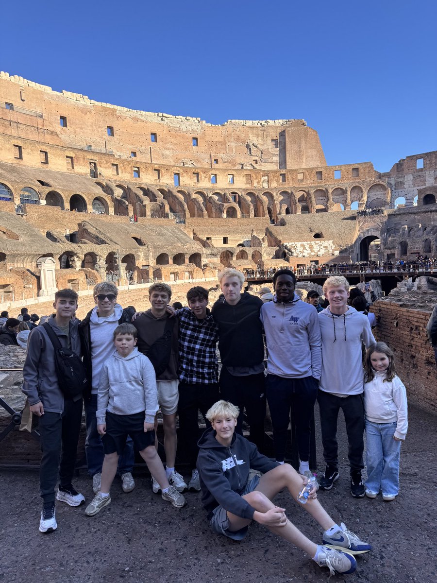 Wrapping up day 3, spent a large portion of the day touring the Colosseum and Roman Forum. After a great meal, the guys attended the Lazio-Lecce game. Depart Rome in the morning for a journey to the north. #GeneralsAbroad