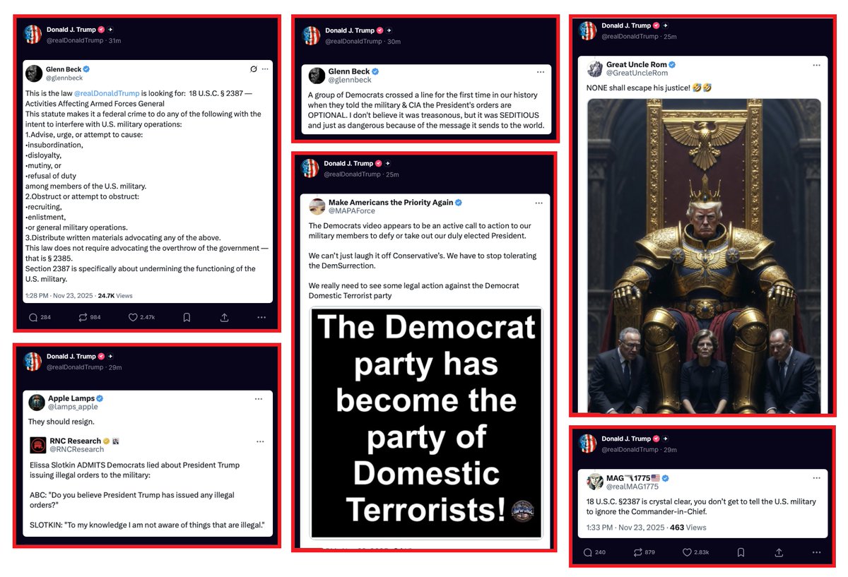 NewsBlast17's tweet image. Trump dropping some spicy bombs over on Truth Social today!!

Military code
Sedation
And more!