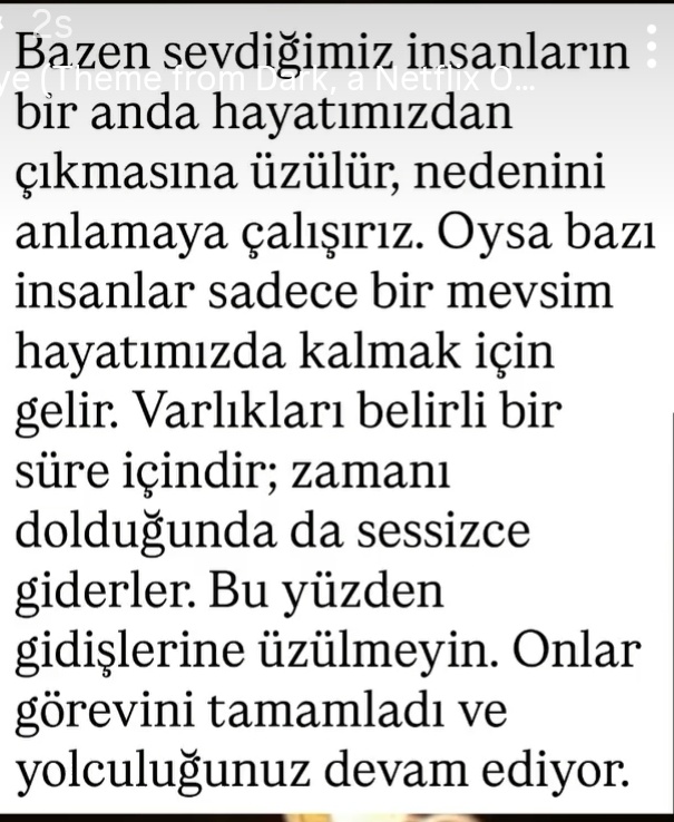 Kabulleniş acıyı azaltır. Lâkin zordur kabulleniş çok zordur...