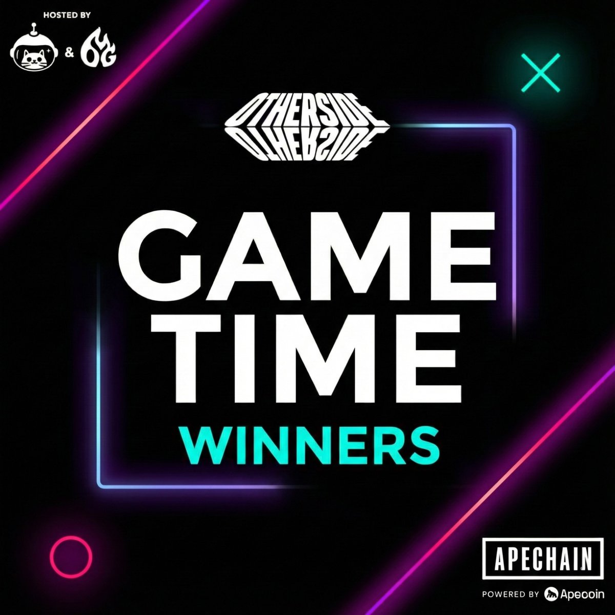 Massive thanks to another amazing GAME TIME event in <a href="/OthersideMeta/">Othersidemeta</a> Nexus

Event #5 was hosted by <a href="/MarsCatsVoyage/">Mars Cats Voyage</a> in collaboration with <a href="/OtherGamesXYZ/">Other Games</a> 

Powered by <a href="/apecoin/">ApeCoin</a> 

Here's who won...🧵